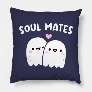 Cute Ghosts Soul Mates Pillow