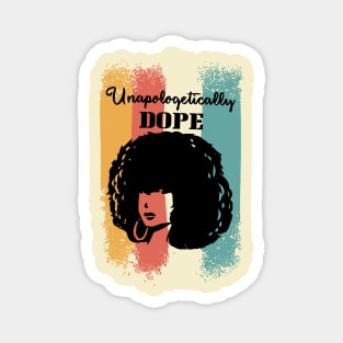 unapologetically dope Afro retro hair vintage Magnet