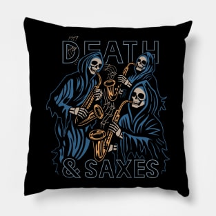 Death & Saxes Pillow