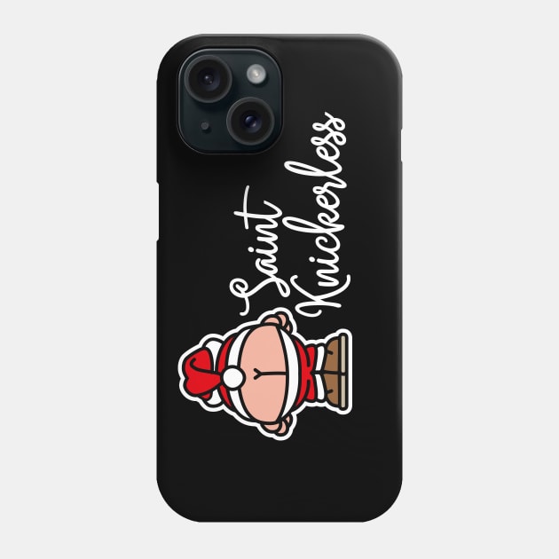 Knickerless funny mooning Santa Claus Christmas puns Phone Case by LaundryFactory