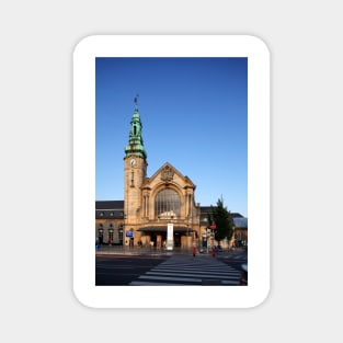 Europe; Luxembourg; Luxembourg; City; Train station; Central Station; Eve; evening light Magnet