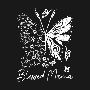 Blessed Mama Distressed Floral  - Celebrate Motherhood in Style T-Shirt