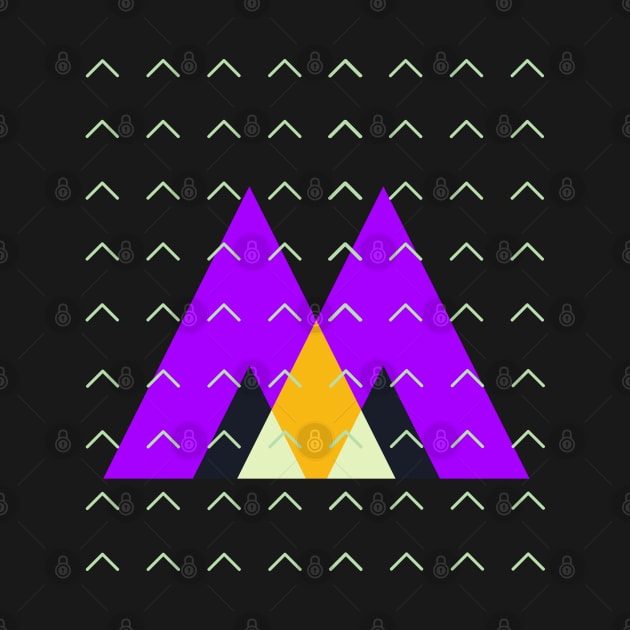 Geometric triangles and arrows pattern by Emy wise