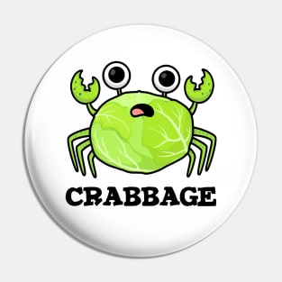 Crabbage Cute Cabbage Crab PUn Pin