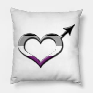 Heart-Shaped Asexual Pride Male Gender Symbol Pillow
