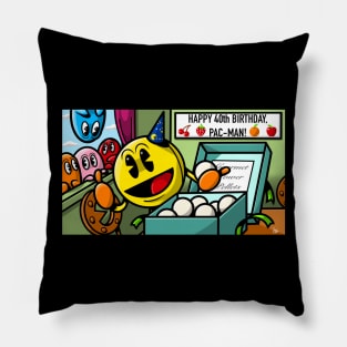 Happy Birthday Pac-Man Pillow