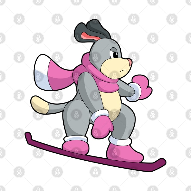 Dog as Snowboarder with Sonowboard by Markus Schnabel