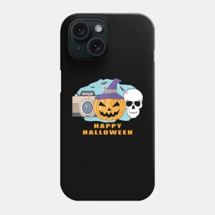 Happy Photography Halloween - Spooky Skull, Pumpkin & Camera Phone Case