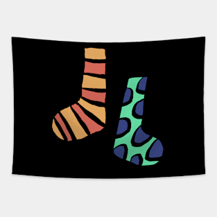 A Pair of Mismatched Socks Tapestry