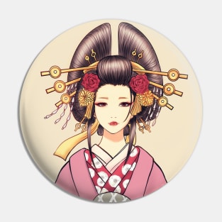 Japanese Girl Geisha Pin