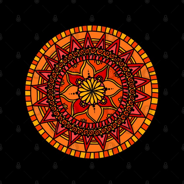 Warm Tone Mandala by Literallyhades 