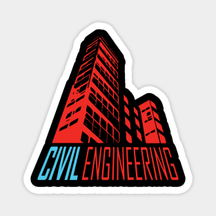 civil engineering, building, text engineer, logo Magnet