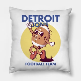 Detroit lions, Vintage Character Cartoon Pillow