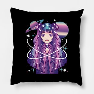 Galactic Anime Celestial Princess Manga Girl Goth Pillow