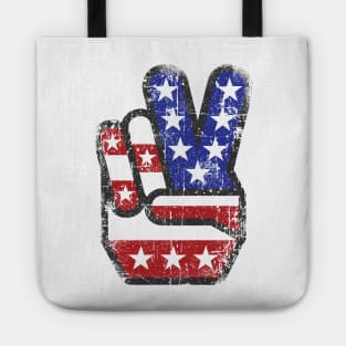 Peace Sign Fingers Tote