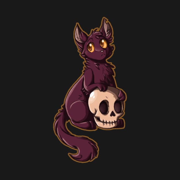 Skull Cat by Zorveechu