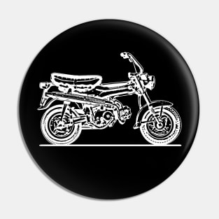 Dax ST50 Motorcycle White Sketch Art Pin