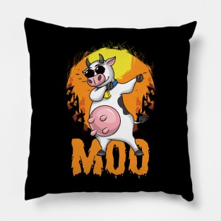 Moo Funny Cow Halloween Costume Pillow