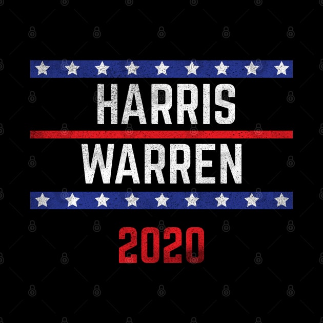 Kamala Harris and Elizabeth Warren on the one ticket? Dare to dream. Presidential race 2020 Distressed text by YourGoods