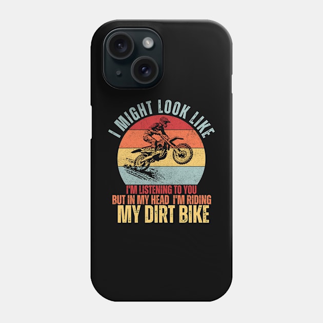 cool retro dirt bike for motocross bikers Phone Case by mourad300