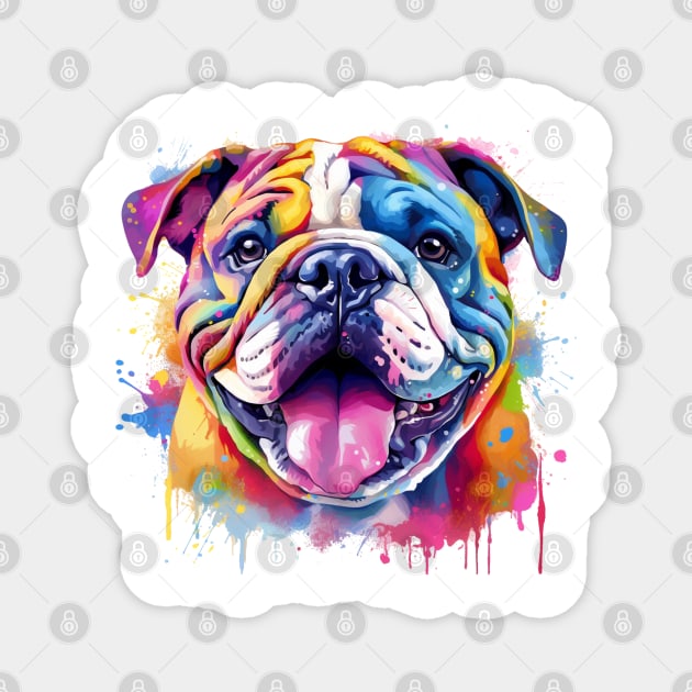 Bulldog Magnet by CunninghamWatercolors