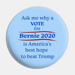 Bernie conversation starter Pin