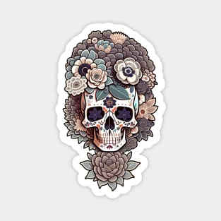 skull flower Magnet