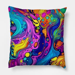 Abstract paint splats Pillow