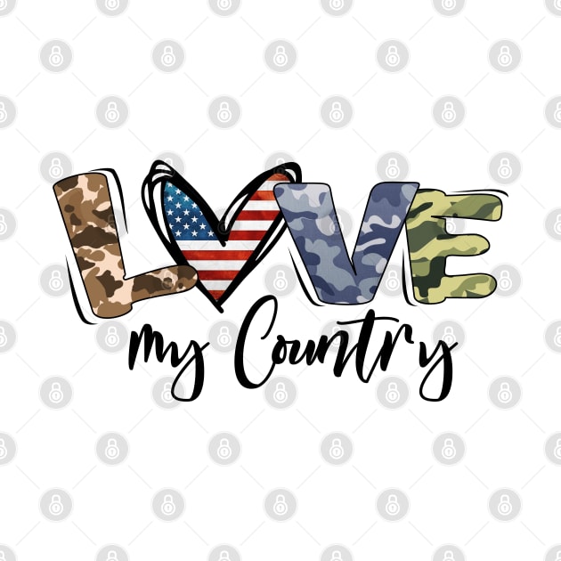 Patriotic design - Love my country USA by VikiShop