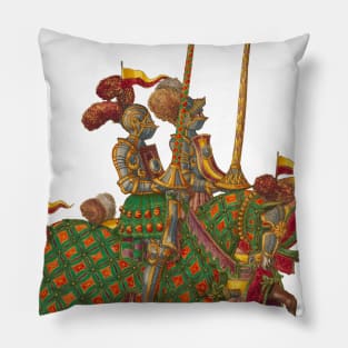 Jousting Knights Opus Amplissimum Arte Athletica Pillow