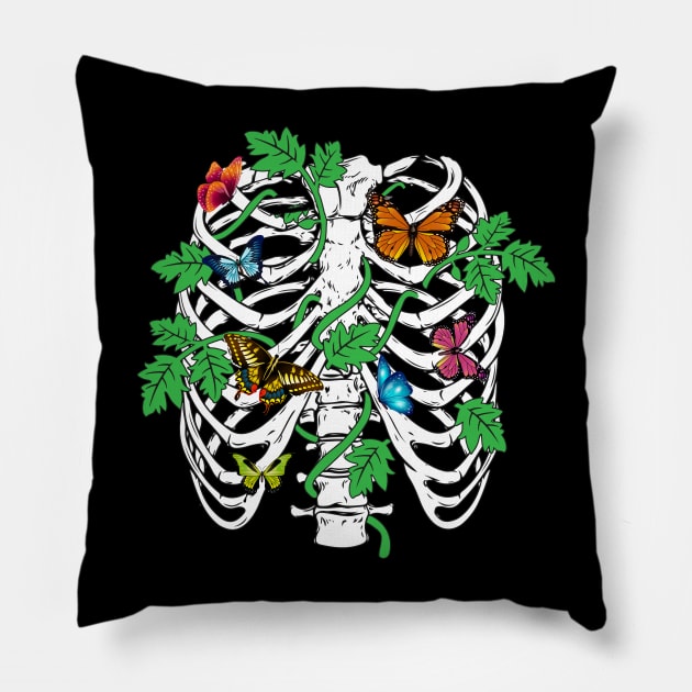 This too shall pass Butterfly RibCage Pillow by Andreeastore  