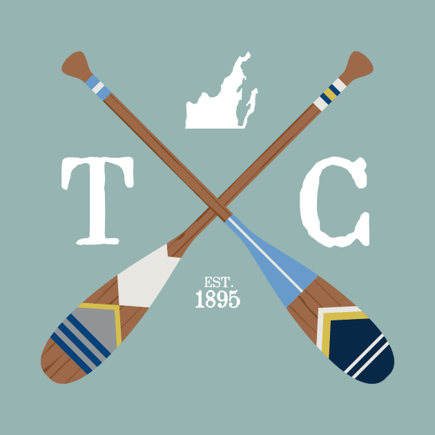 Paddle TC, Traverse City Painted Oars by GreatLakesLocals