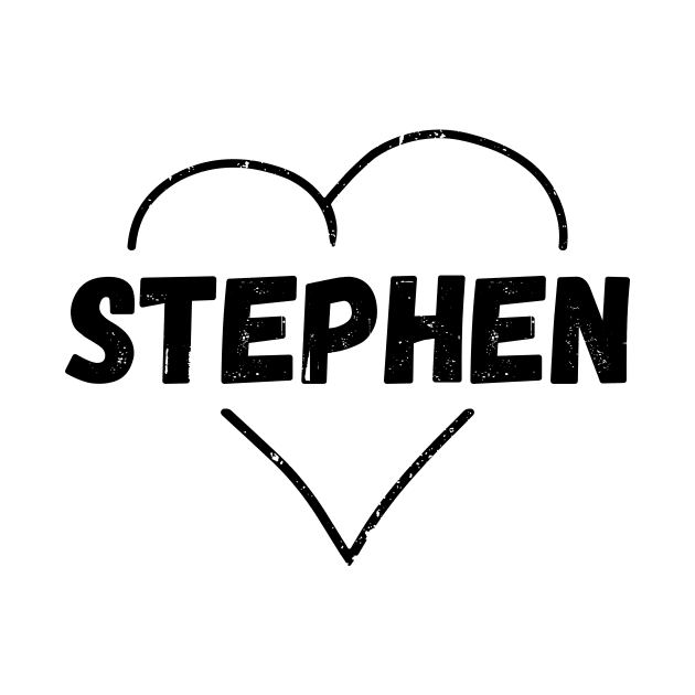 Stephen Name Inside Vintage Heart, Stephen for Valentines Day by Liquids