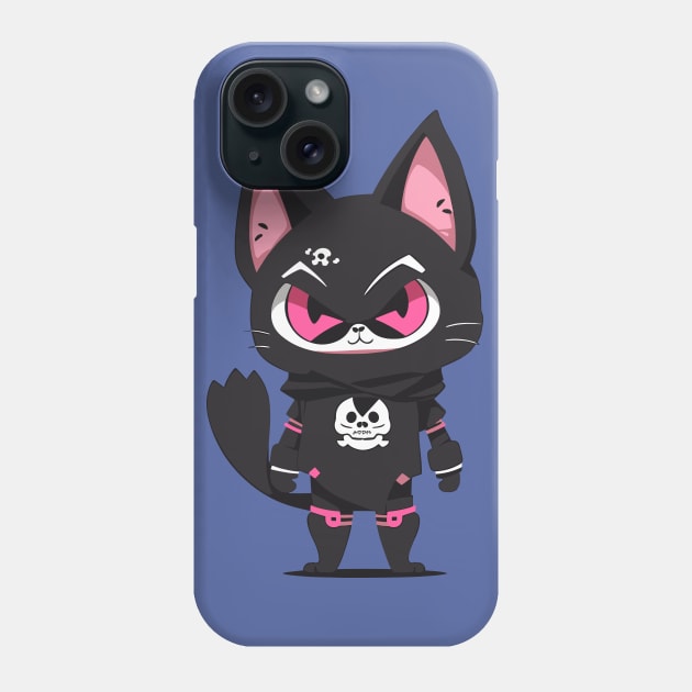 skull neko Phone Case by Orange-C