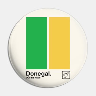 County Donegal / Original Retro Style Minimalist Poster Design Pin