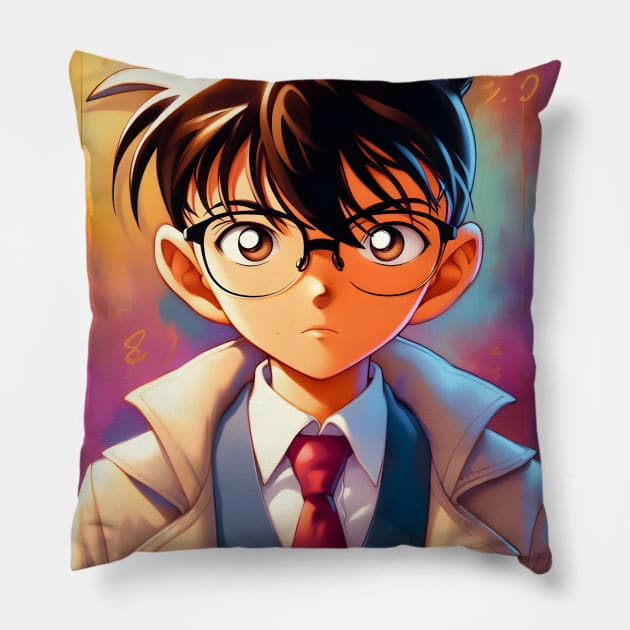 Unleash the Mystery: Detective Conan-inspired Anime Fashion for Sleuth Enthusiasts! Pillow by insaneLEDP