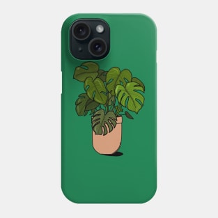 Planty the monstera- this time in colour Phone Case