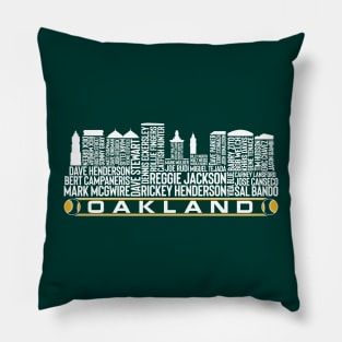 Oakland Baseball Team All Time Legends, Oakland City Skyline Pillow