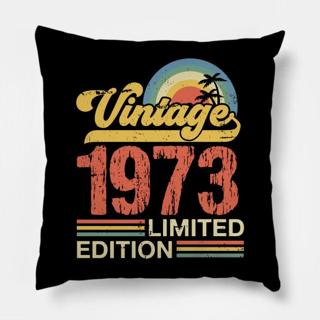 Retro vintage 1973 limited edition Pillow by Crafty Pirate 