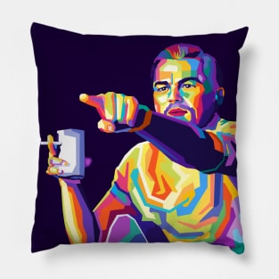 Leonardo Drinks Wpap Pop Art Pillow