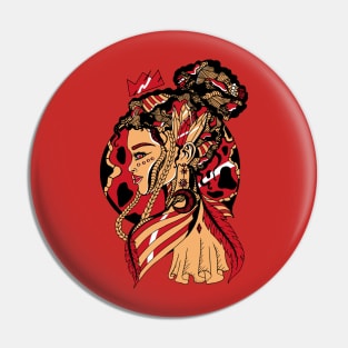 Red and Cream Beauty Queen Pin