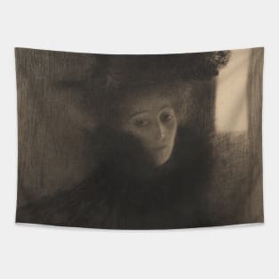 Portrait of a Lady with Cape and Hat Tapestry