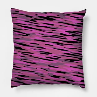 pink black and gray camo abstract Pillow