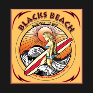 BLACKS BEACH SURFING SAN DIEGO CALIFORNIA T-Shirt