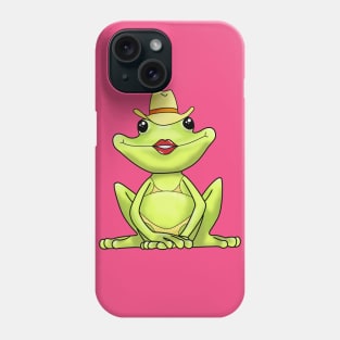 kiss all thefrogs in a bikini and hat Phone Case