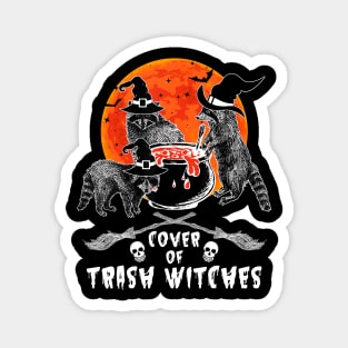 Coven Of Trash Witches Halloween Raccoon Costume Magnet