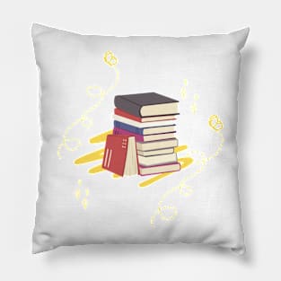 books aesthetic Pillow