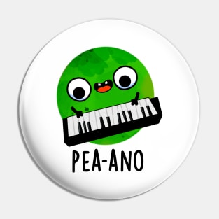 Pea-ano Funny Music Veggie Pea Pun Pin