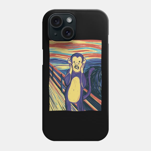 Primate Scream Expressionism Phone Case by Life2LiveDesign