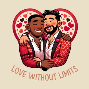 Love Without Limits gay valentine’s day T-Shirt